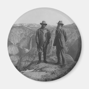 Imã Theodore Roosevelt e John Muir no ponto da geleira