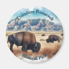 Imã Theodore Roosevelt Parque Nacional Bison Souvenir