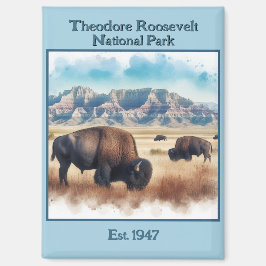 Imã Theodore Roosevelt Parque Nacional Bison Souvenir