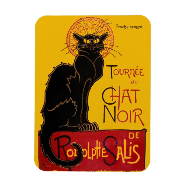 Ímã Theophile Steinlen - Le Chat Noir Vintage (Vertical)