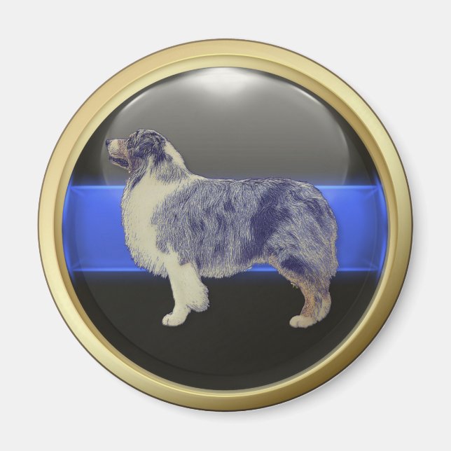 Imã Thin Blue Line I Am A Sheepdog (Frente)
