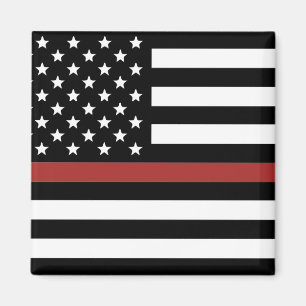 Imã Thin Red Line USA Flag Fire Department