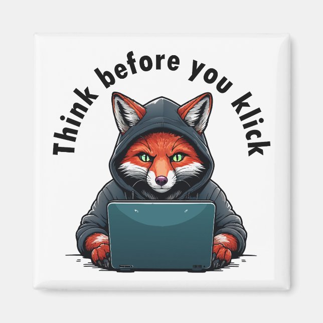 Imã Think before you click - Cyber Security (Frente)