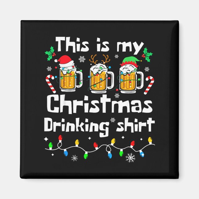 Imã This Is My Christmas Beer Drinking Funny Party Xma (Frente)