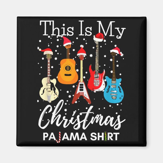 Imã This Is My Christmas Pajama Guitar Guitarist Music (Frente)