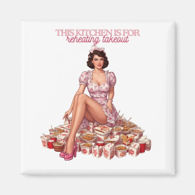 Imã This Kitchen Is for Reheating Takeout Illustration (Frente)