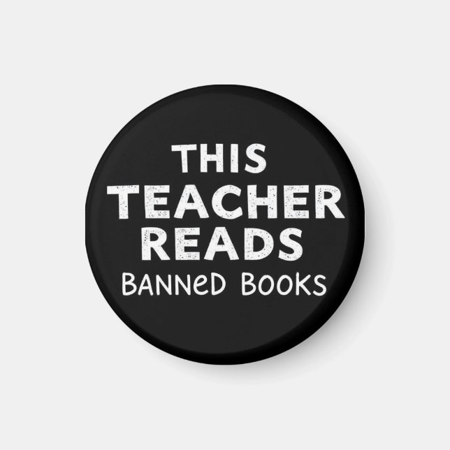 Imã This Teacher Reads Banned Books Graphic (Frente)