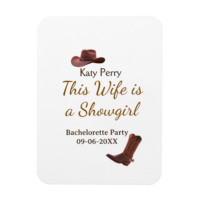 Ímã This Wife is a showgirl bachelorette party name da (Vertical)