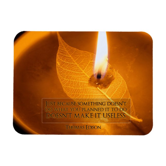 Ímã Thomas Edison Inspirational Cote "Use" Flexível (Horizontal)