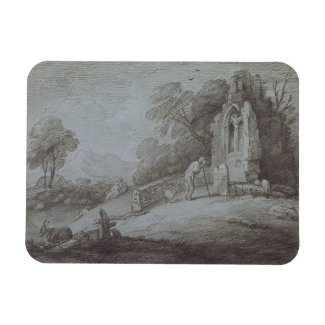 Ímã Thomas Gainsborough | Churchyard com a figura Cont (Horizontal)
