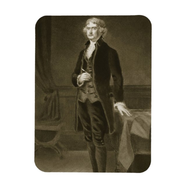 Ímã Thomas Jefferson, 3º Presidente do Estado Unidos (Vertical)