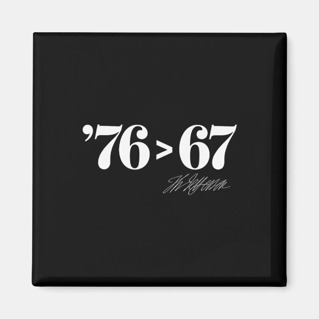 Imã Thomas Jefferson 76 > 67 Evidente por si Mínimo (Frente)