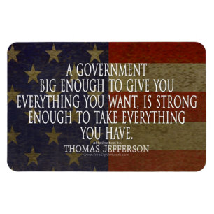 Ímã Thomas Jefferson Citação sobre Grande Governo
