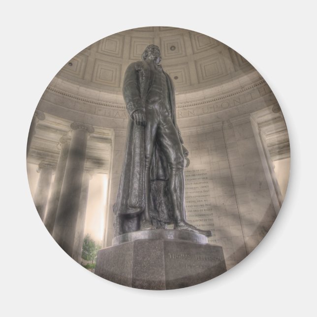 Imã Thomas Jefferson Memorial Bronze Estátua (Frente)