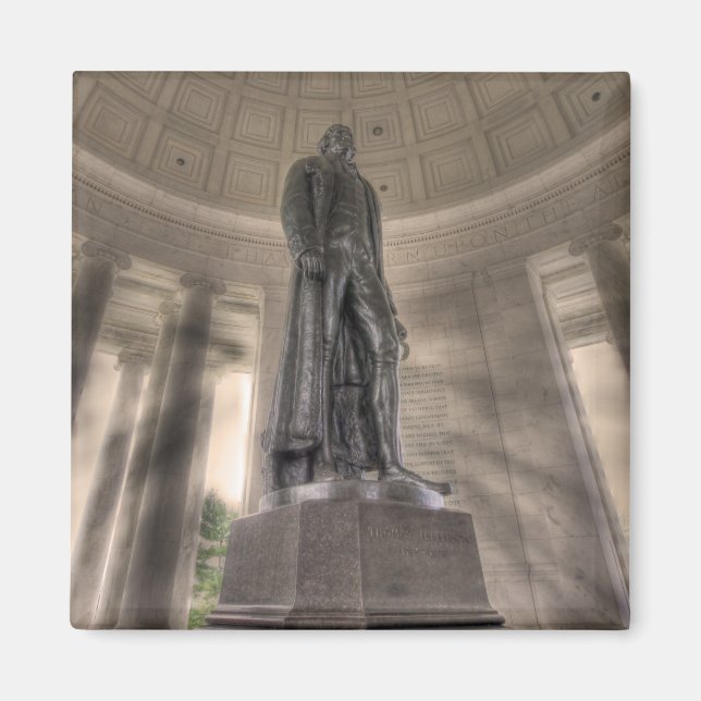 Imã Thomas Jefferson Memorial Bronze Estátua (Frente)