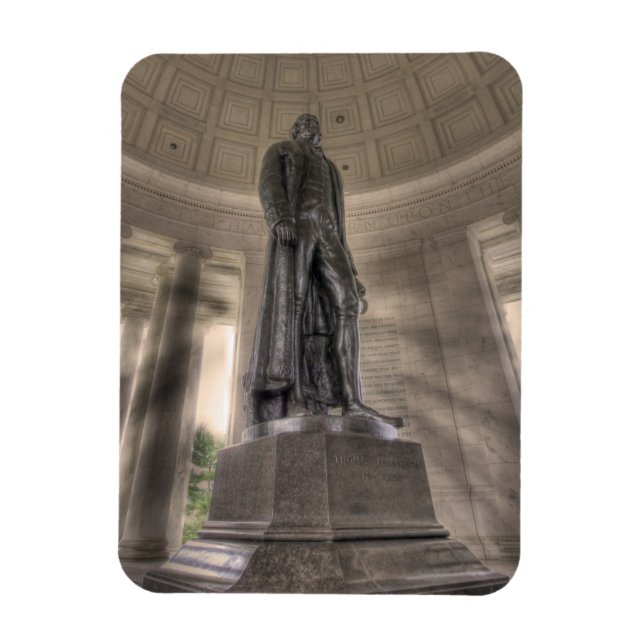 Ímã Thomas Jefferson Memorial Bronze Estátua (Vertical)