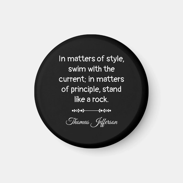 Imã Thomas Jefferson Quote -- Stand like a rock (Frente)
