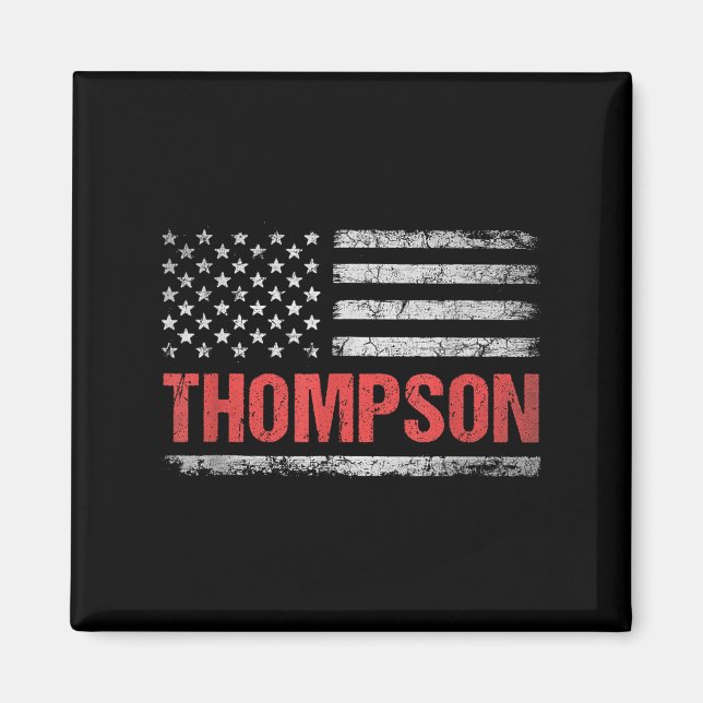 Imã Thompson Name American Flag - Sobrenome Thompson (Frente)