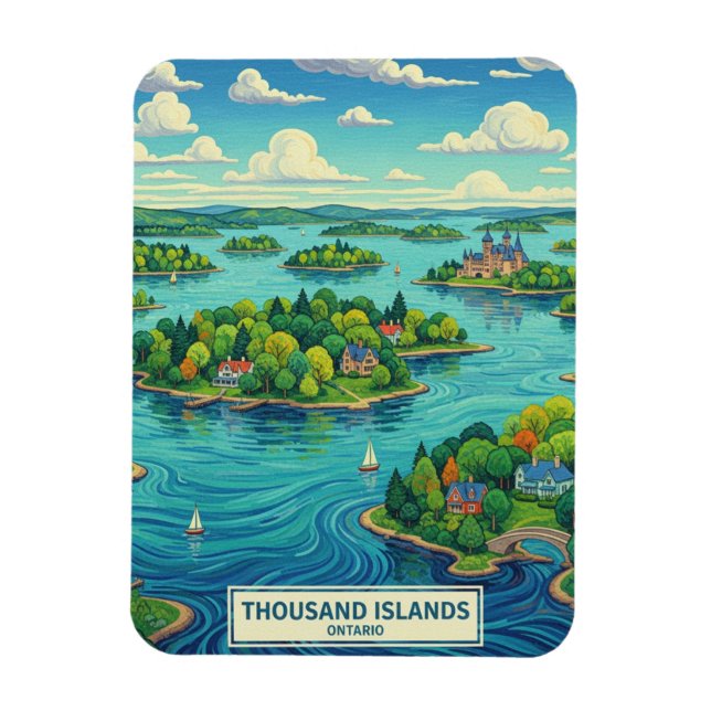 Ímã Thousand Islands Ontario Canada (Vertical)