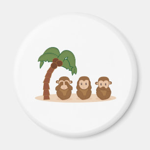 Imã Three little monkeys - três macaquinhos