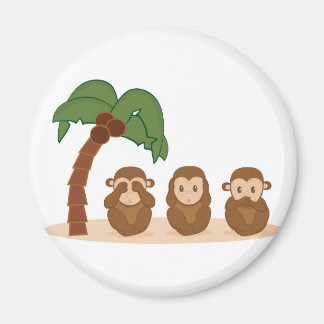 Imã Three little monkeys - três macaquinhos