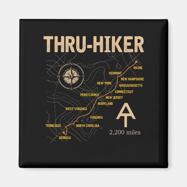 Imã Thruh Hiker Appalachian Trail (Frente)
