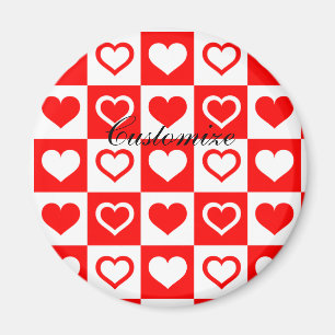 Imã Thunder_Cove do Padrão de Xadrez do Coração Ver