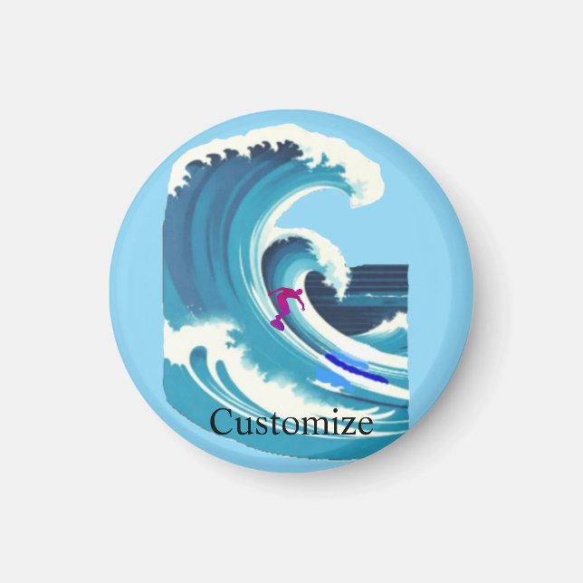 Imã Thunder_Cove do Surfista de Ondas Grandes (Frente)