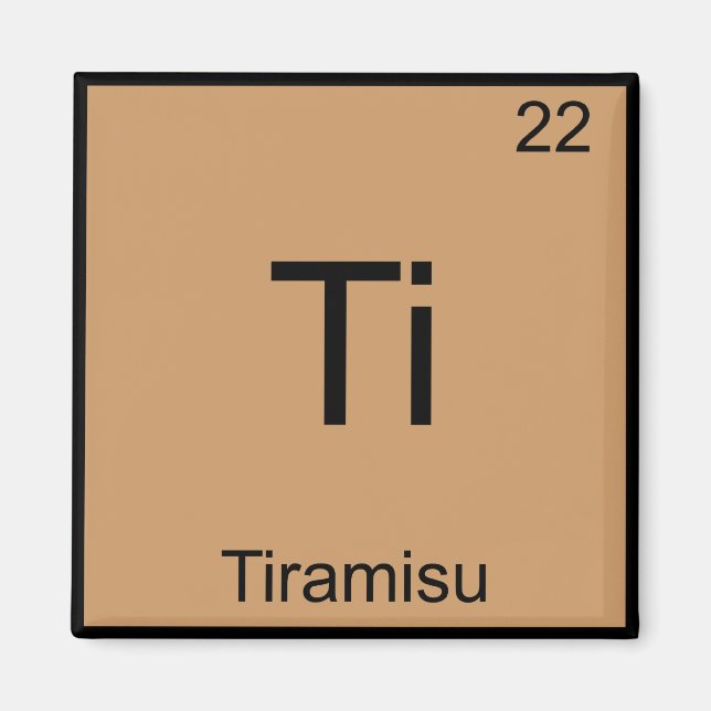 Imã Ti - Tiramisu Camiseta de Símbolo de Elemento de Q (Frente)