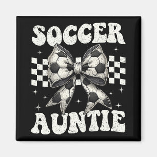 Imã Tia de Futebol Engraçada Coquete Laço Tia de Futeb