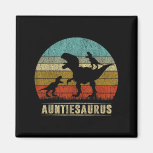 Imã Tia Dinossaur Auntiesaurus 2 Duas Crianças Corresp
