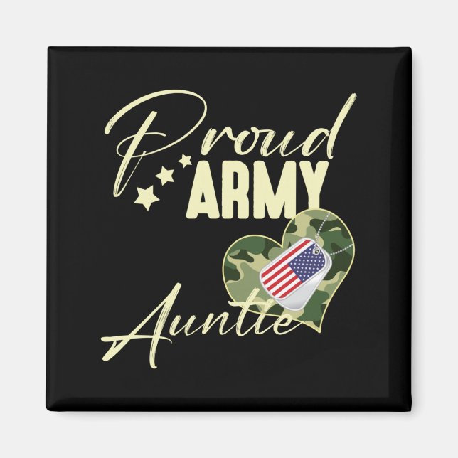 Imã Tia do Exército Orgulhosamente Camuflada Placa de  (Frente)