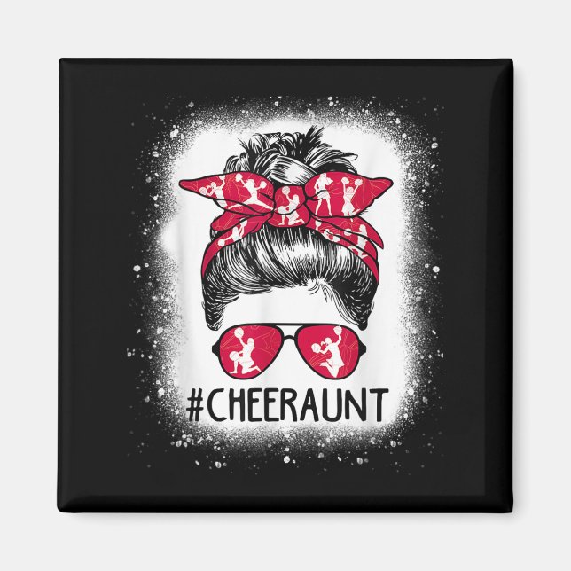 Imã Tia Life Messy Bun Cheerleader Branqueado Mães D (Frente)