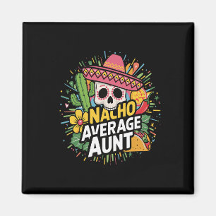 Imã Tia Média Nacho Engraçada Com Sombrero Cinco De Ma