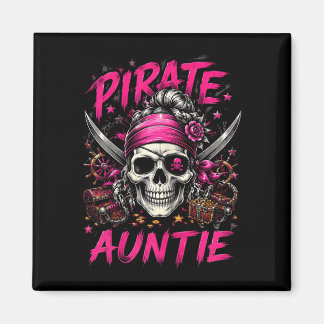 Imã Tia pirata caveira de família engraçada Jolly Roge