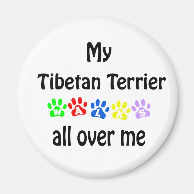 Imã Tibetano Terrier Walks Design (Frente)