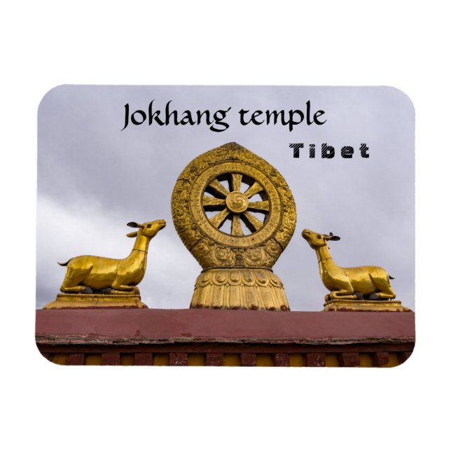 Ímã Tibete, Lhasa - Roda Dharma no templo Jokhang (Horizontal)