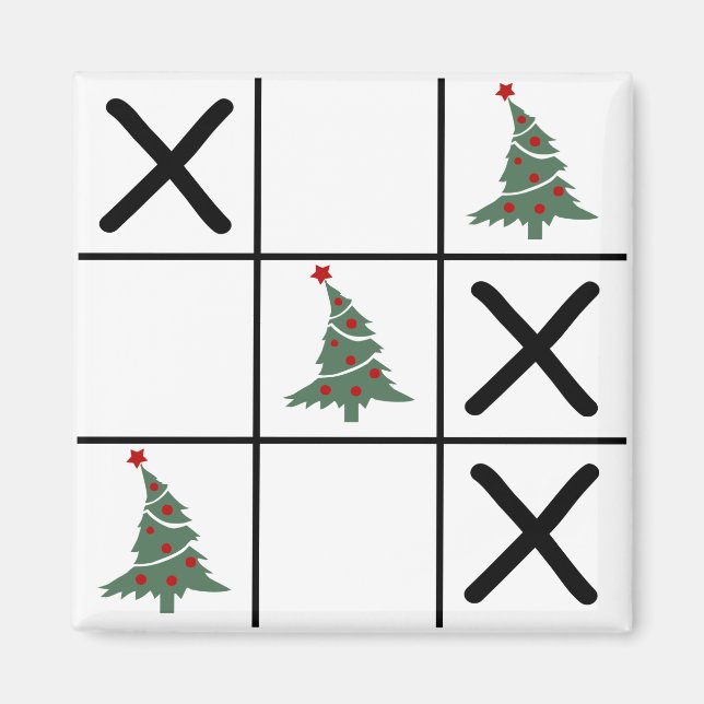 Imã Tic Tac Toe Natal (Frente)