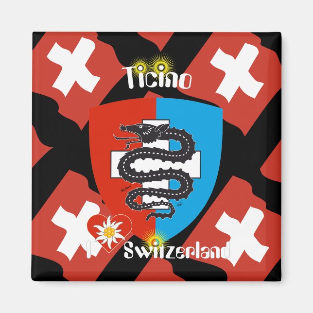 Imã Ticino Svizzera / Tessin Schweiz Magnet (Frente)