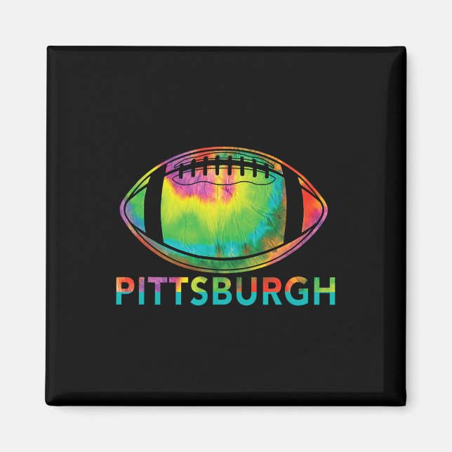 Imã Tie Dye Cool Football Design Apparel Pittsburgh  (Frente)