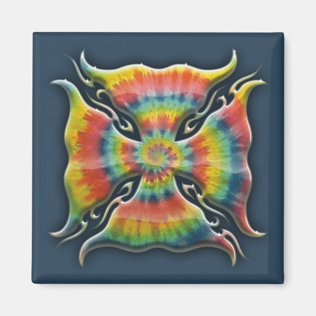 Imã Tie-Dye Cruz Maltesa (Frente)