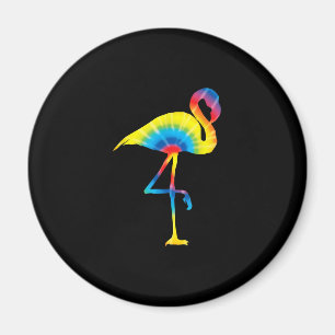 Imã Tie Dye Flamingo Rainbow Impressão Bird Animal Hi