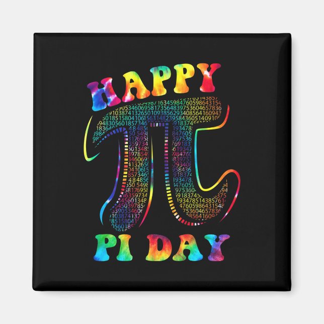 Imã Tie Dye Happy Pi Day 3.14 Matemática Professores H (Frente)