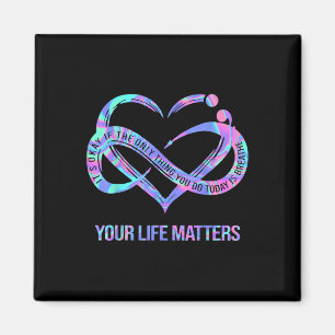Imã Tie Dye Heart Your Life S Suicida Prevention Aware