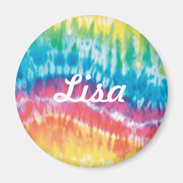 Imã Tie Dye Magnet Personalizado (Frente)