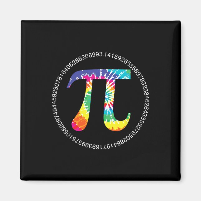 Imã Tie Dye Pi Day T Shirt Physics Math Teacher Engine (Frente)