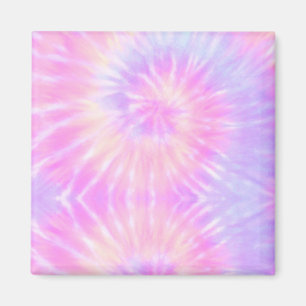 Imã Tiedye Pastel Rainbow Spiral Hippie Tie Dye