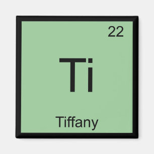 Imã Tiffany Name Chemistry Elemento de Química Mesa P