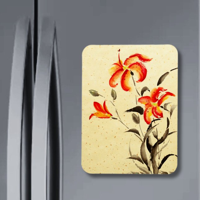 Ímã Tiger Lily - Vermelho (Criador carregado)