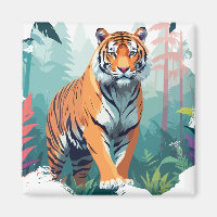 Tiger Vetor Art Animal Majestade Natureza Selvagem
